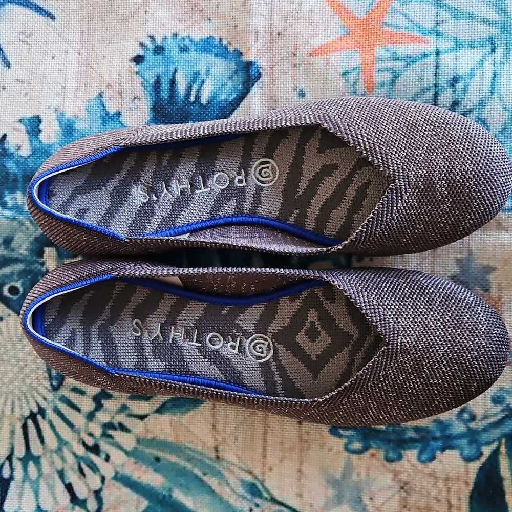 Rothy's Twilight Metallic Ballet Flats Size 8